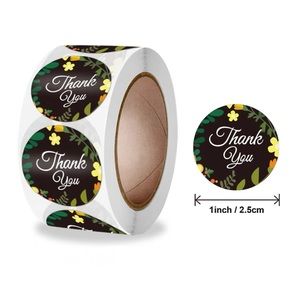 1500Pcs 1 inch - 3Rolls Thank You Stickers for small business